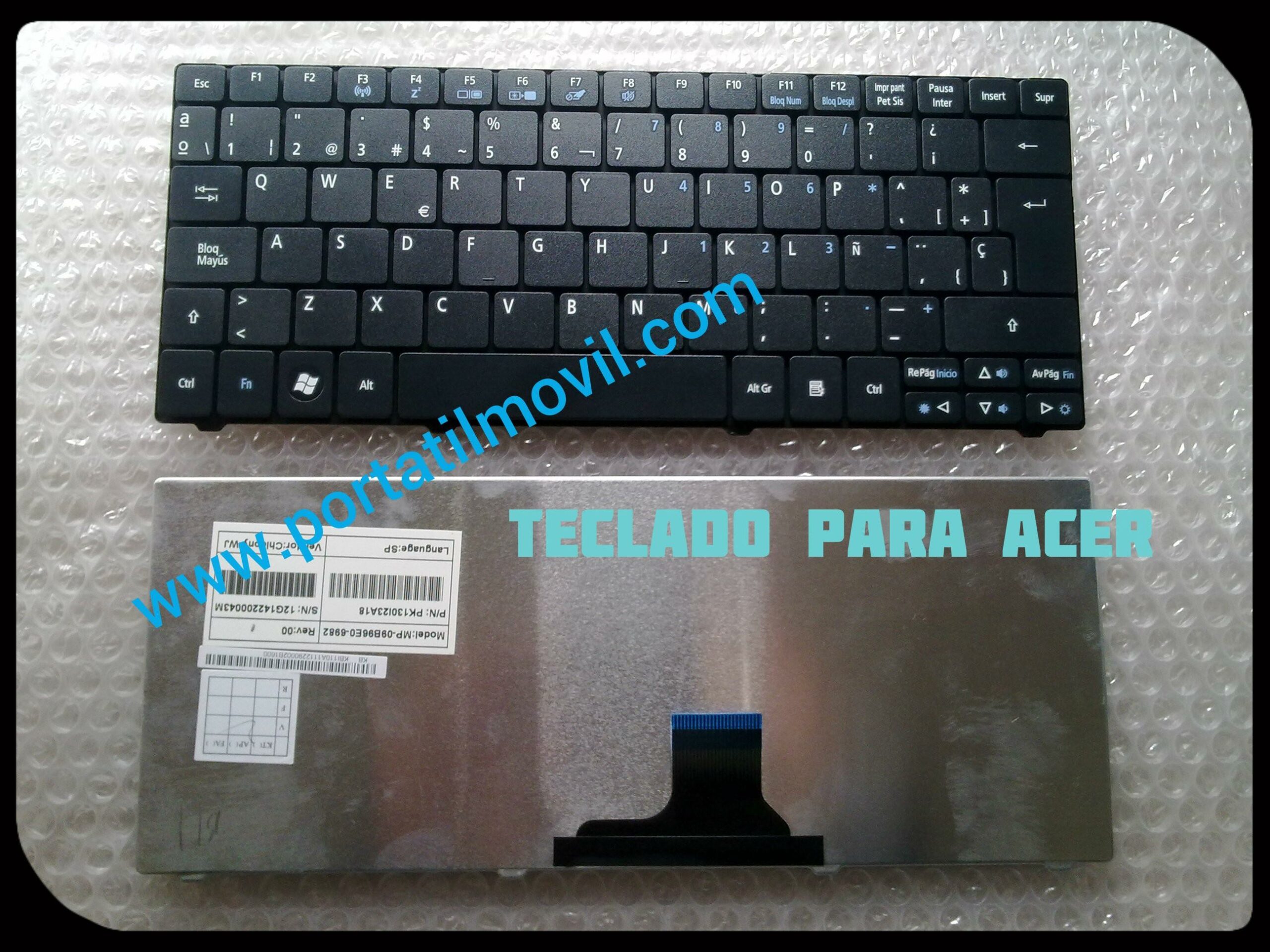 Teclado para Portátil Acer Aspire One 721, 722, 751, 753 e outras Séries - Image 2