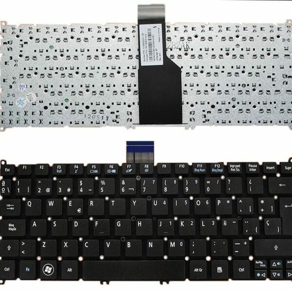 Teclado para Portátil Acer Aspire S3-951 S3-391 S5-391 V5-171 One 725 756 TravelMate B1 Preto