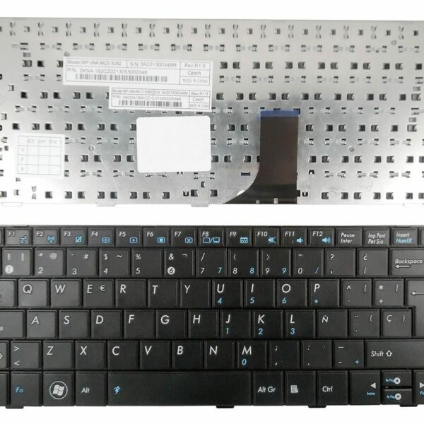Teclado para Portátil ASUS Eee PC 1005HA, 1005P, 1001P, 1101HA - Preto (Idioma Espanhol)