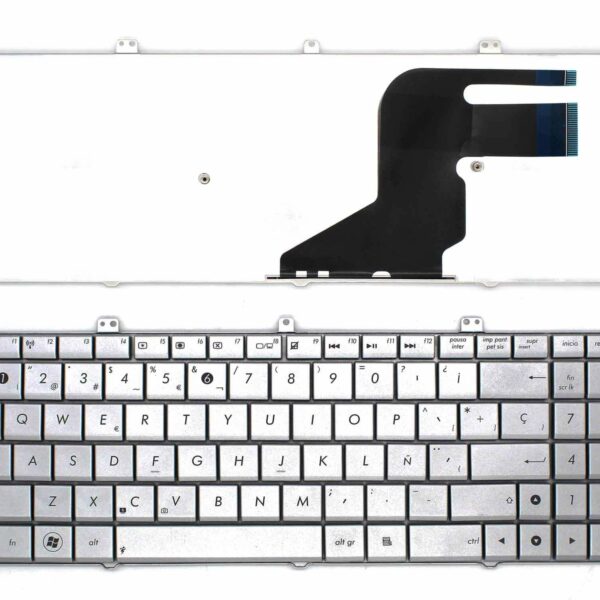 Teclado para Portátil ASUS N55 N57 N75 Series Espanhol Prata