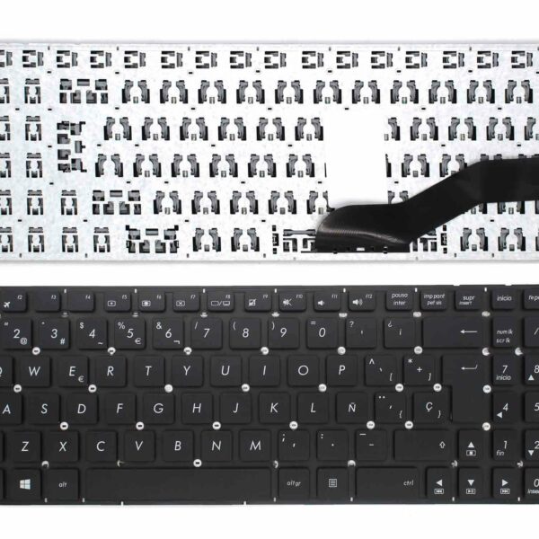 Teclado Portátil Asus F540 Series X543U Espanhol Preto Sem Quadro MP-13K93US-G50