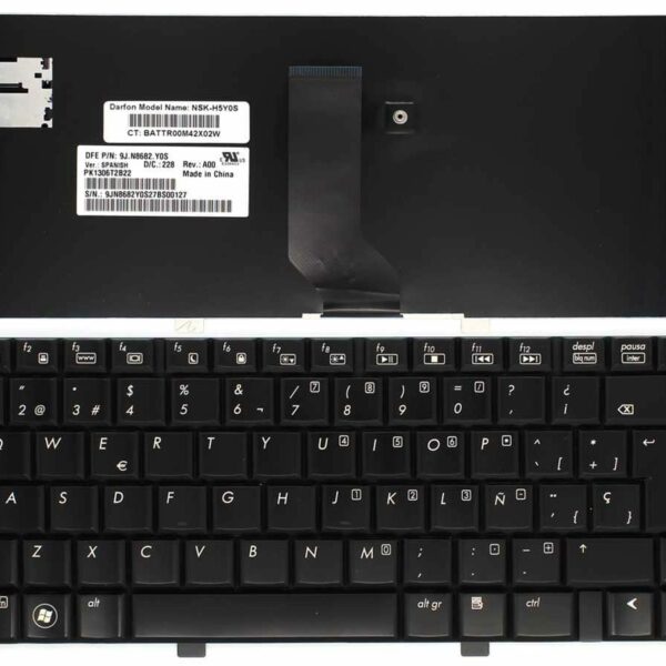 Teclado para Portátil HP Pavilion DV3 DV3-2000 Series Espanhol Azul Escuro - Compatível com 9J.N28G82.P0S NSK-HFP0S