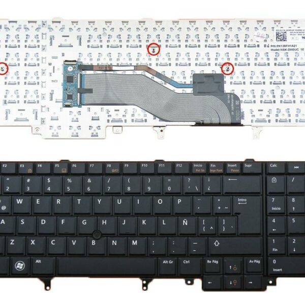 Teclado para Portátil DELL Latitude E6520 | Layout Latino/Espanhol