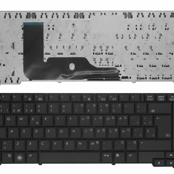 Teclado Espanhol para Portátil HP EliteBook 8440p 8440w - Sem Pointstick, Preto