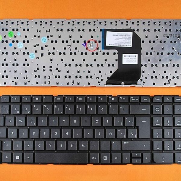 Teclado para Portátil HP Pavilion G7-2000 Series Espanhol Preto Sem Moldura - Compatível 697477-071 AER39P01010