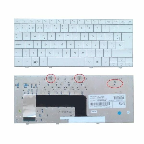 Teclado Espanhol para Portátil HP Mini 110 Series e CQ10 Series - Compatível com V100226EK1, 537753-071, 6037B0043026