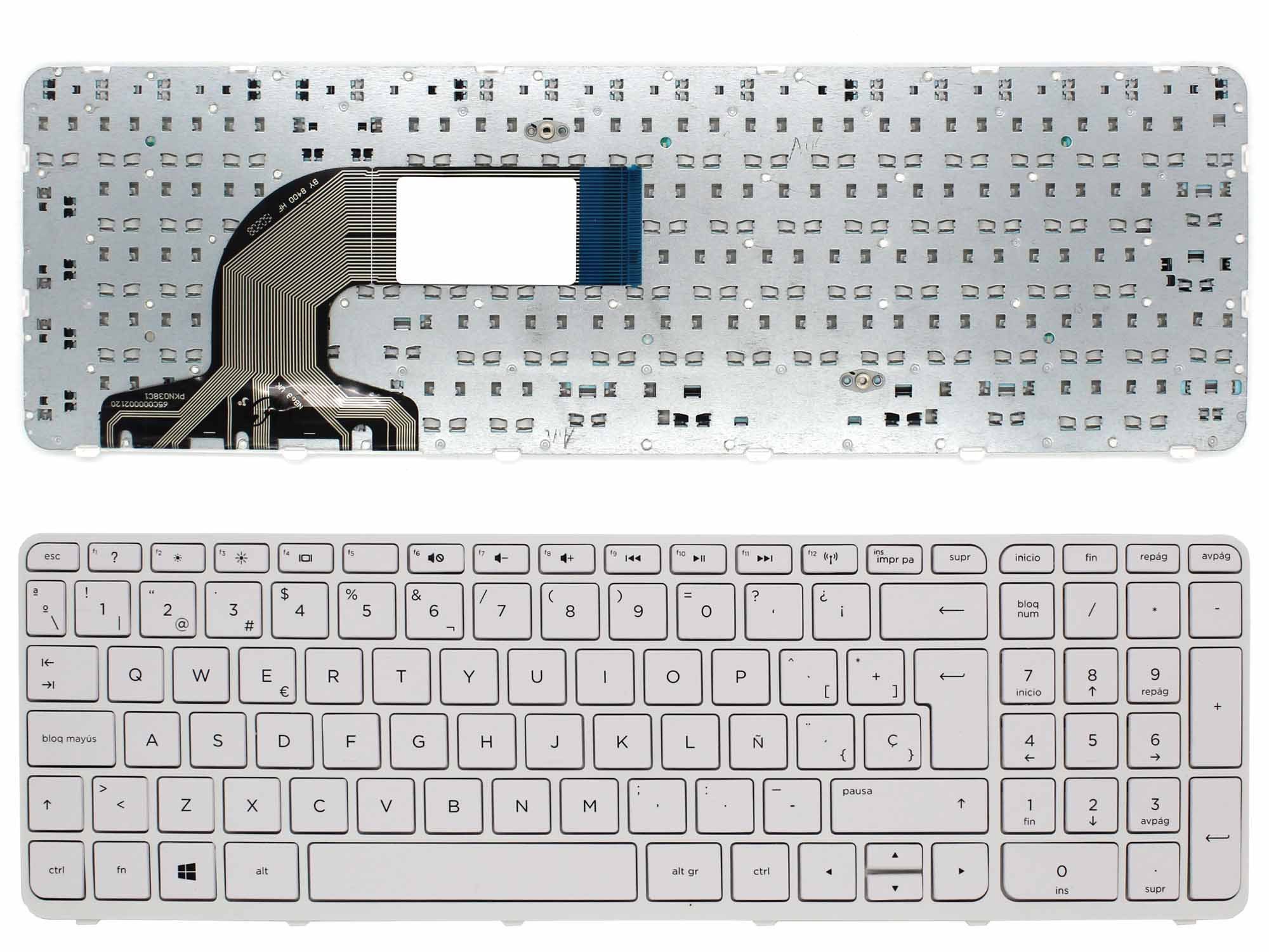TECLADO PARA PORTATIL HP PAVILION 15-N000 BRANCO