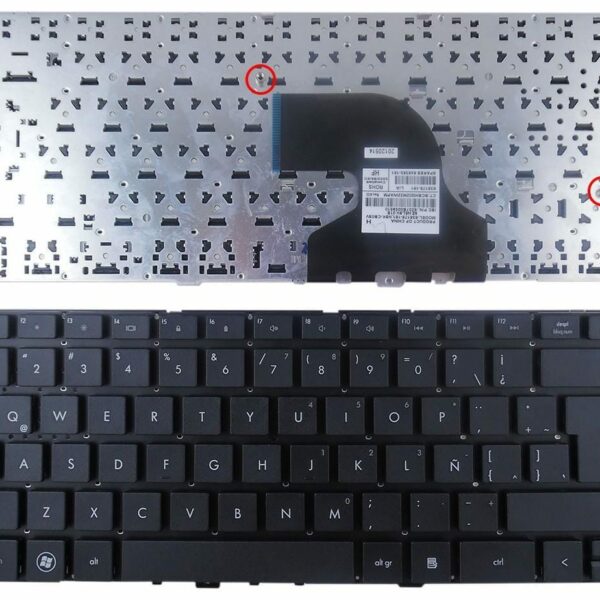 Teclado para Portátil HP ProBook 4330S, 4331S, 4430S, 4431S, 4435S, 4436S, 4530S, 4535S, 4730S, 4735S, 4740S Series - Idioma Latim/Espanhol, Preto, Sem Moldura