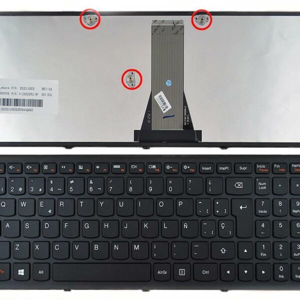 Teclado para Portátil Lenovo G505S Preto com Estrutura Preta - Green Computer