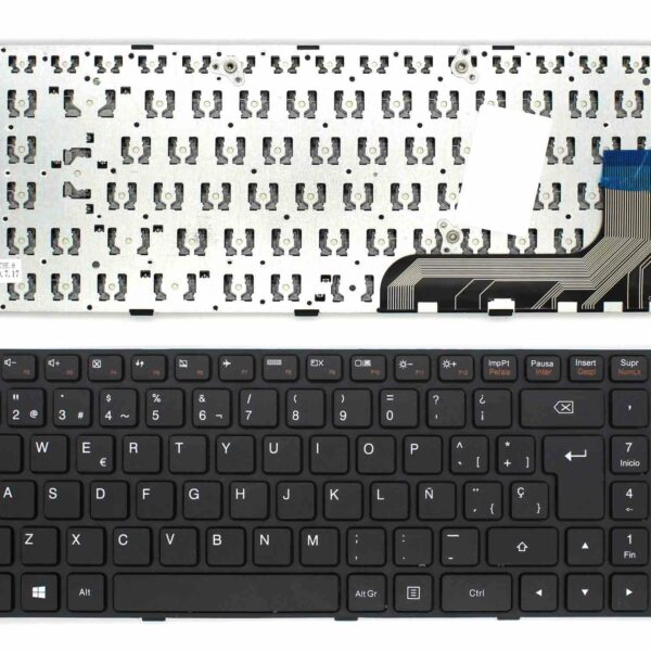 Teclado para Portátil Lenovo Ideapad 100-15IBY Essential B50-10 - Espanhol, Preto, Com Moldura