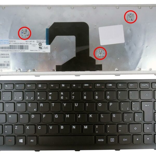 Teclado para Portátil Lenovo U410 - Layout Espanhol (Ñ) - Preto