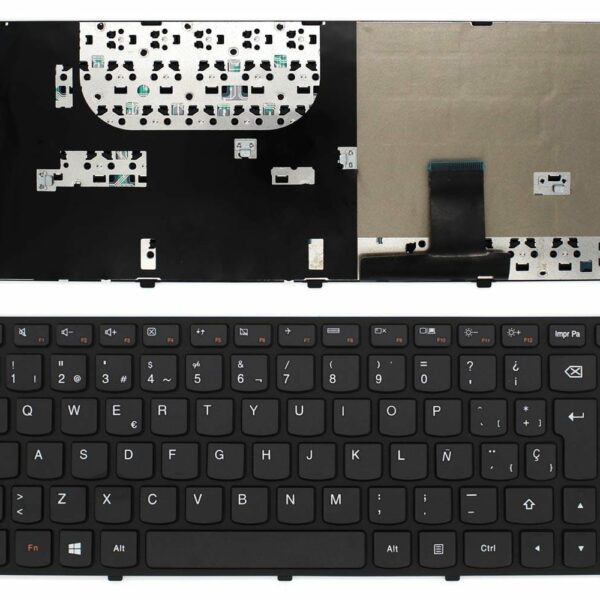 Teclado Portátil Lenovo G480 G485 B590 Preto Espanhol Com Moldura - V116920QK2-LA