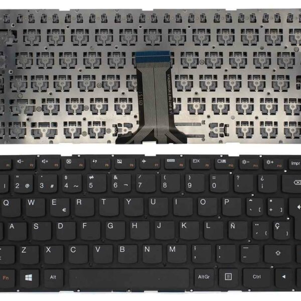 Teclado para Portátil Lenovo Yoga 500-14 Series Espanhol Preto - PN: 5CB0J34009