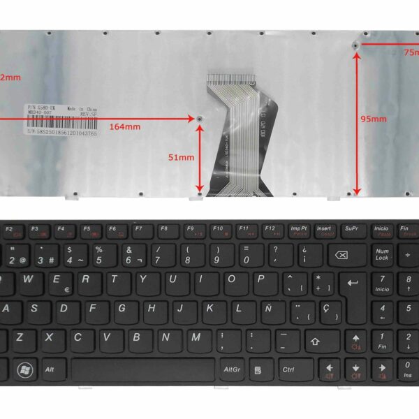 TECLADO PARA PORTATIL LENOVO IDEAPAD G580 G585 V580 V585 Z580 Z585 35007546