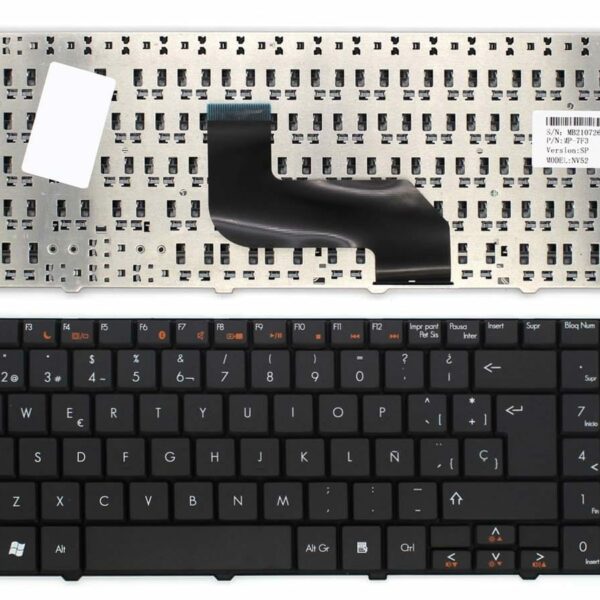 Teclado para Portátil Packard Bell EasyNote TJ76 - Espanhol, Preto