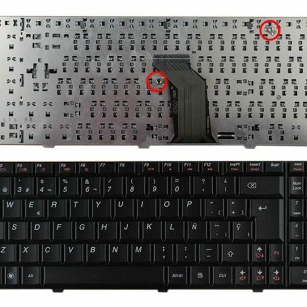Teclado Espanhol Preto para Portátil Lenovo G560 G565 Ideapad Series - Compatível com 9Z.N5GSN.00S e Outros