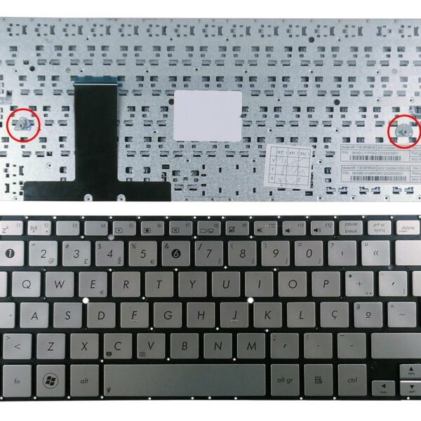Teclado para Portátil ASUS UX31 UX31A UX31E Português Prata