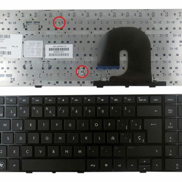 Teclado para Portátil HP Pavilion DV7-4000 DV7-4100 Series - Layout Espanhol - P/N V112946BK1 MP-09L86E06920 AELX9P00110