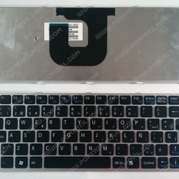 Teclado para Portátil Sony Vaio YA VPC-YB PCG-31311U - Preto, Espanhol (Ñ)