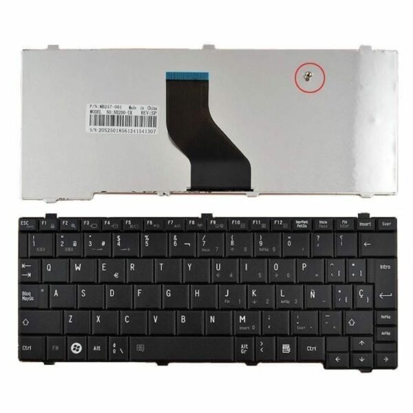 TECLADO PARA PORTATIL TOSHIBA PORTERGE T110, SATELLITE PRO T110, NB200, MB257-001