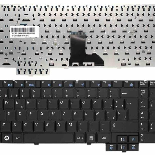 Teclado Espanhol para Portátil Samsung NP-R540 Series - Preto, Sem Retroiluminação
