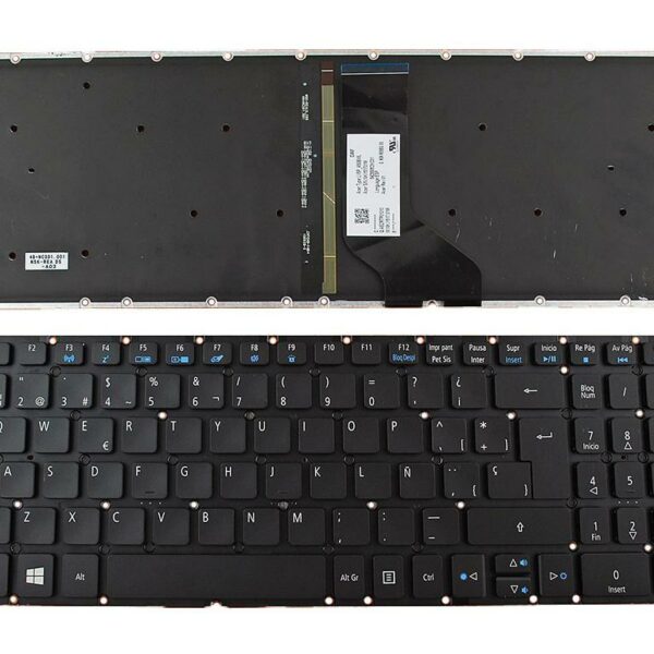 Teclado para Portátil Acer Aspire 7 A715-71G A715-72G A717-72G Espanhol Retroiluminado
