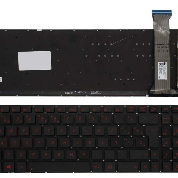 Teclado para Portátil Asus GL552 GL552J GL552JX com Iluminação de Fundo