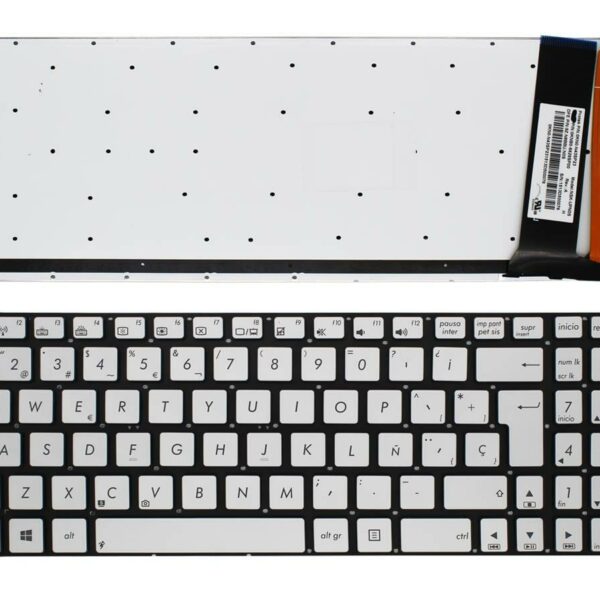 Teclado para Portátil ASUS N56V N56 N76 com Retroiluminação em Espanhol