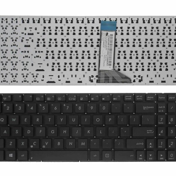 Teclado para Portátil Asus X554 Series (X554, X554L, X554LA, X554LD) - Preto, Layout Inglês