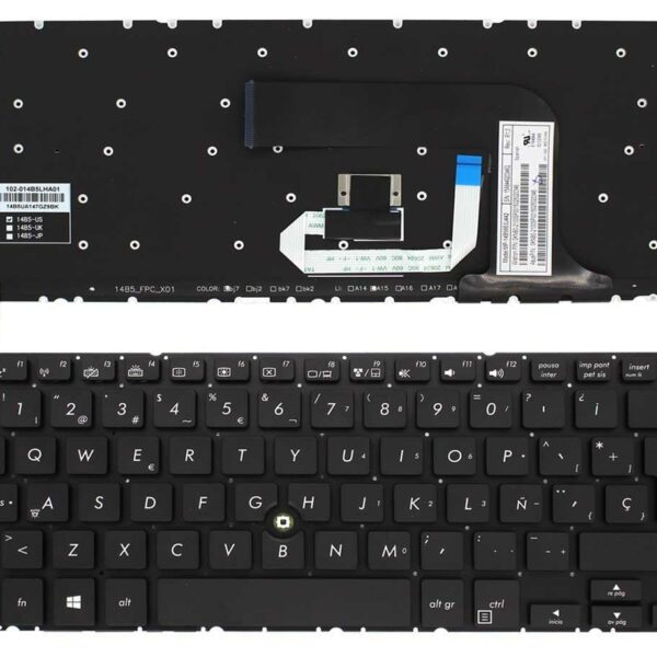 Teclado para Portátil ASUS ProBook Advanced BU201 Espanhol com Iluminação de Fundo