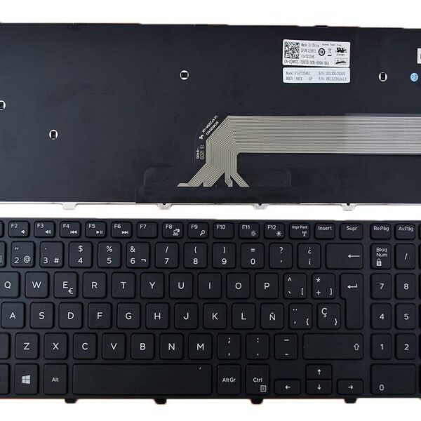 Teclado para Portátil Dell Vostro 15 3558 3546 3559 JYP58 - Idioma Espanhol, Preto