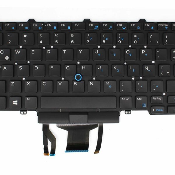 Teclado para Portátil Dell Latitude 7480 7490 - Espanhol Preto Retroiluminado