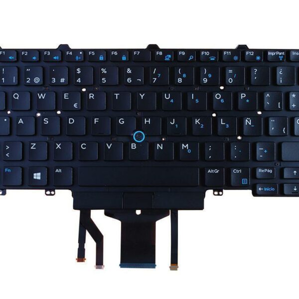 Teclado para Portátil Dell Latitude E5450 E7250 E7450 E7480 E7490 Retroiluminado com Pointstick - Layout Espanhol