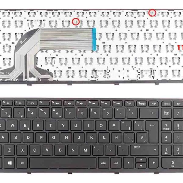 Teclado Portátil HP 350 G1 355 G2 Preto Retroiluminado Espanhol - Green Computer