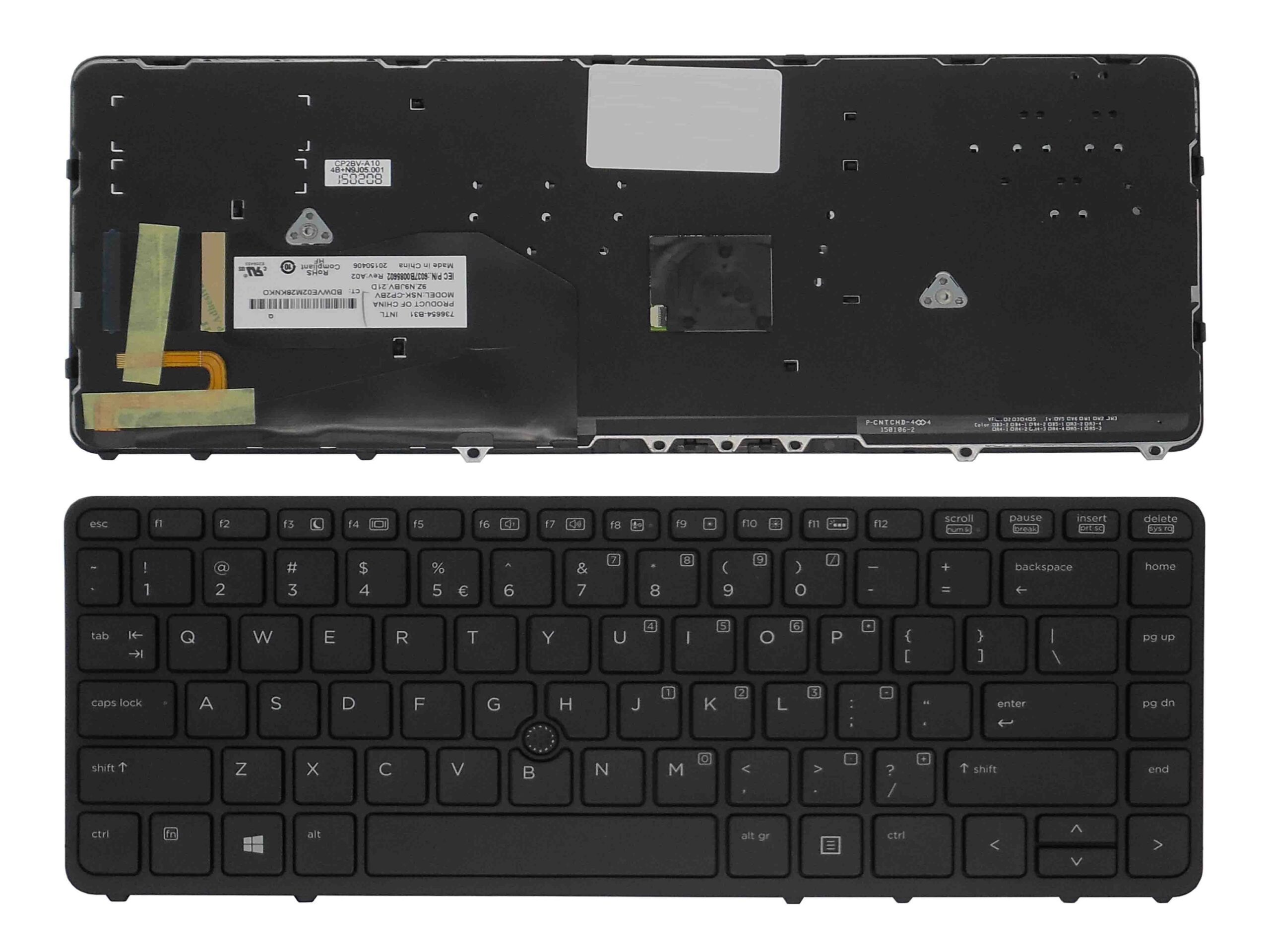 TECLADO PARA PORTATIL HP ELITEBOOK 840 G1 850 G1 INGLÉS