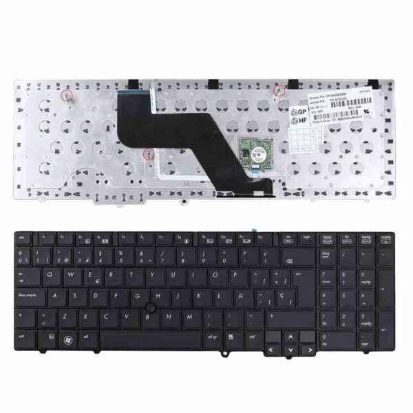 Teclado Preto com Pointstick para Portátil HP EliteBook 8540W - Green Computer