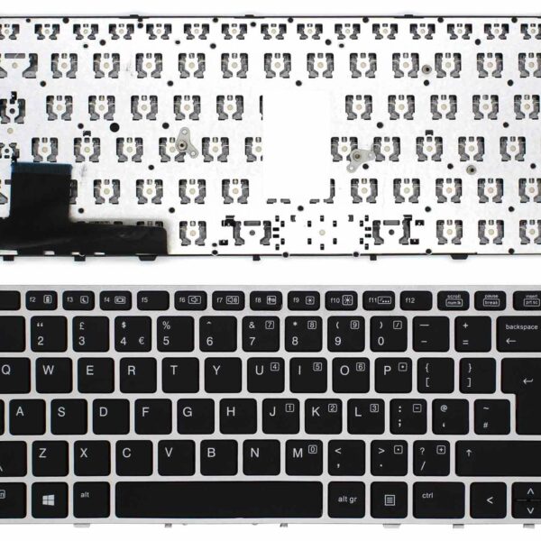 Teclado Portátil HP EliteBook Folio 9470M 9470 9480M 9480 Preto Inglês Com Moldura - Ref. 702843-031