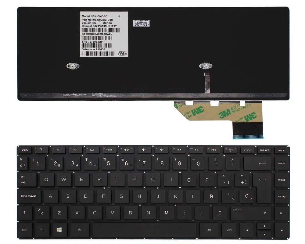 Teclado HP Envy 14-K Series Sleekbook TouchSmart Espanhol Retroiluminado Preto - Green Computer