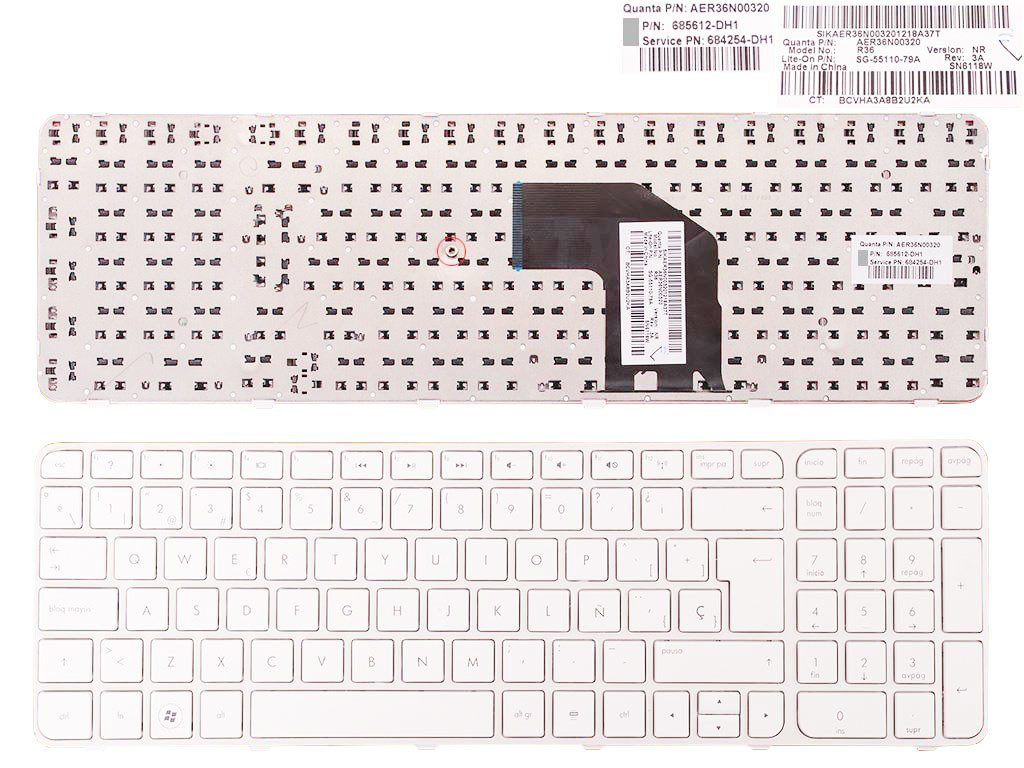 TECLADO PARA PORTATIL HP G6-2000 BRANCO
