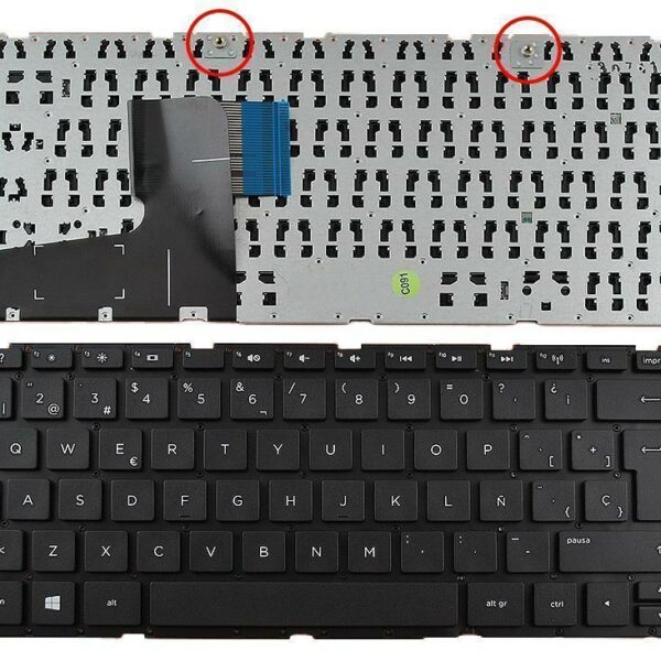 Teclado para Portátil HP Pavilion 14-N Series Espanhol Preto Sem Moldura