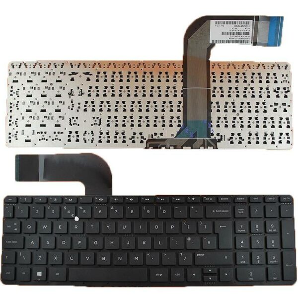 Teclado Portátil HP Pavilion 15-P 17-F Series Inglês US Preto Sem Moldura