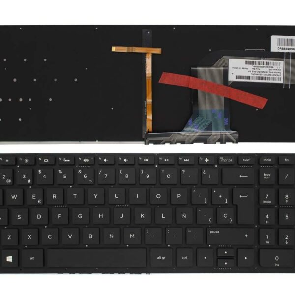 Teclado Portátil HP Pavilion 15-AB 15-AW 15-G 15-P Series Espanhol Retroiluminado Preto