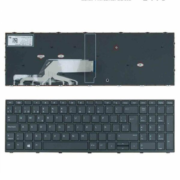 TECLADO PARA PORTATIL HP PROBOOK 450 G5 455 G5 470 G5 L01028-001 PRETO COM ESTRUTURA