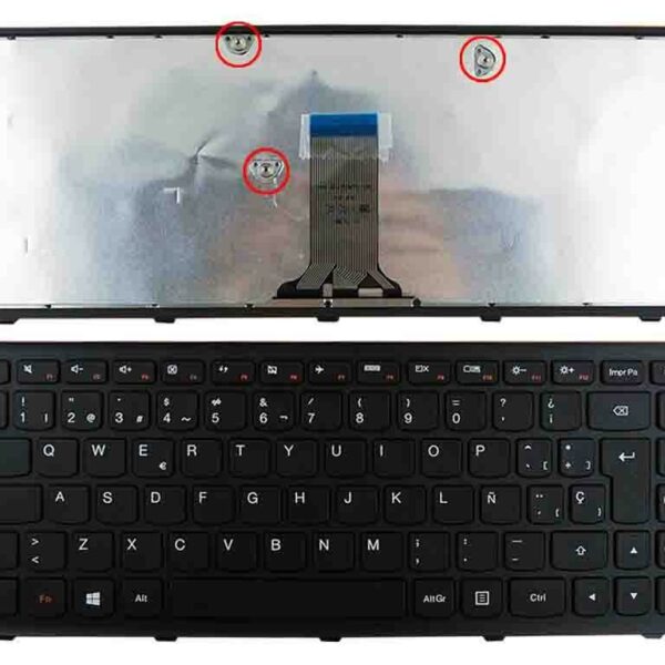 Teclado para Portátil Lenovo Flex 14 G400S G405S G410S S410P - Espanhol Preto