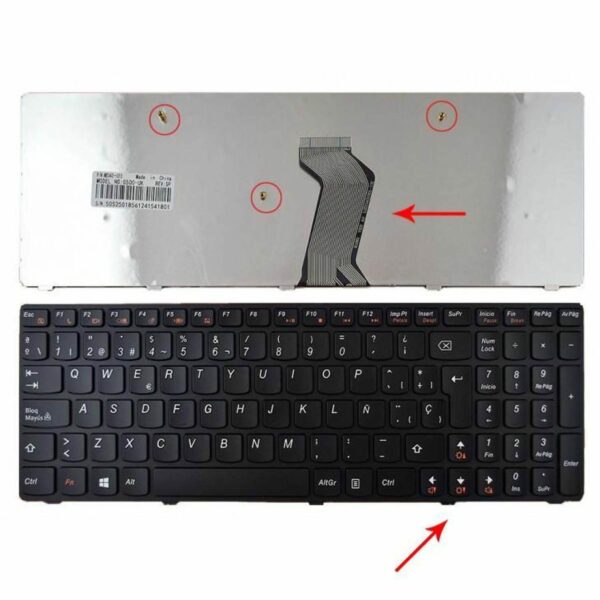 Teclado Espanhol para Portátil Lenovo Essential G500 G505 G510 G700 G710 - P/N 25211053 Mb340-010