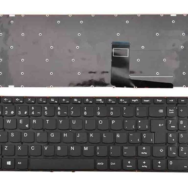 Teclado Portátil Lenovo IdeaPad 110-15ACL 110-15AST 110-15IBR Preto Espanhol
