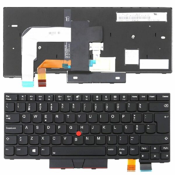 Teclado Portátil Lenovo ThinkPad T460 T470 T480 A475 Português PT-PT Preto Com Moldura