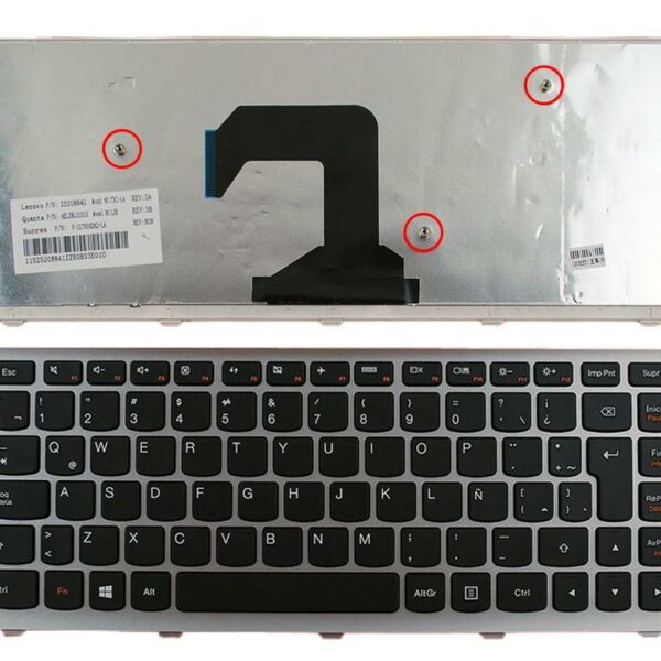 Teclado para Portátil Lenovo Essential M30-70 - Espanhol/Latino, Preto