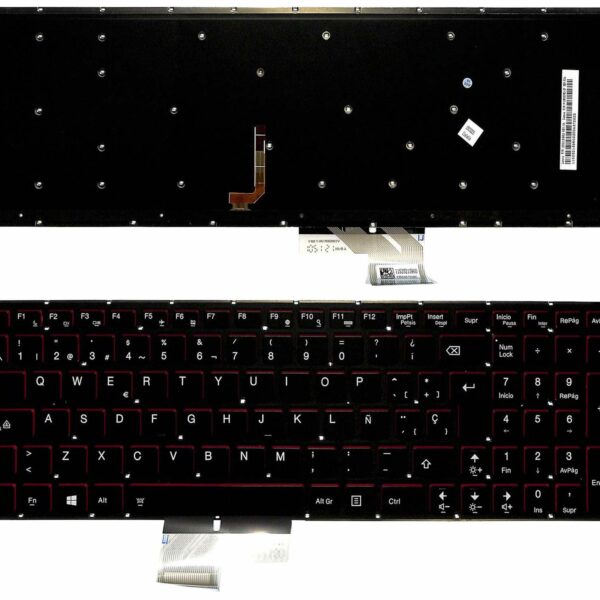 Teclado Retroiluminado Espanhol para Portátil Lenovo IdeaPad Y50-70 Y70-70 Series