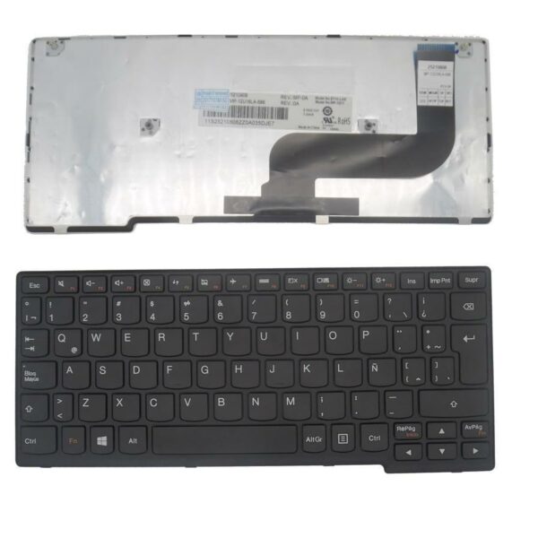 Teclado para Portátil Lenovo Yoga 11S Ideapad S210 S215 Series Espanhol Preto Sem Retroiluminação MP-11G26E0-6862